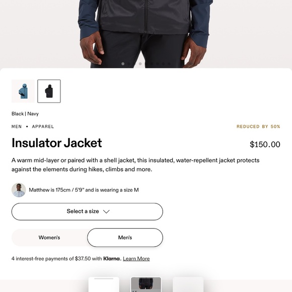 On Cloud mens insulator weather jacket medium black NWOT - Picture 6 of 6